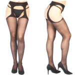 Genital Bölgesi Açık Fantezi Külotlu Çorap