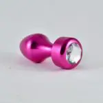 LOVETOY Metal Pembe Taşlı Orta Boy  Plug