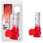 Two Tone Çift Renkli Şeffaf Dildo - Kırmızı..